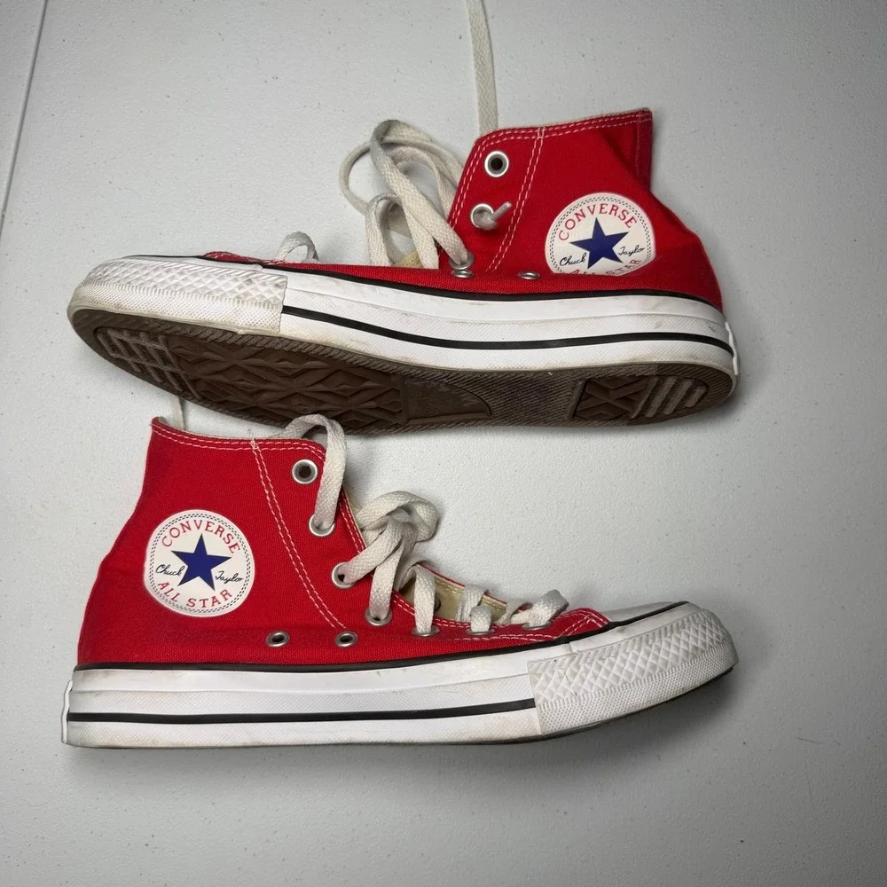 Converse Chuck Taylor‎ All Star High Top Men 5 Women 7 Red Canvas Sneakers M9621 - Picture 3 of 9